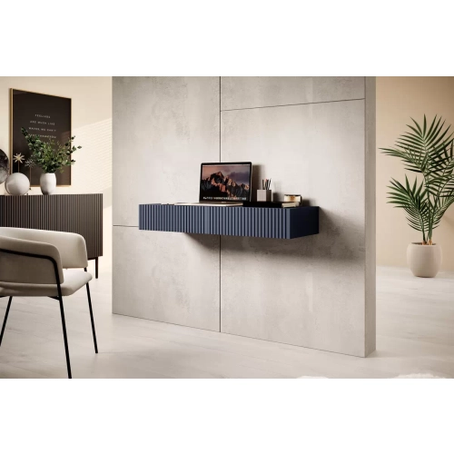 Wisząca konsola / toaletka Nicole 100 cm z szufladami - granat - Limitowana oferta